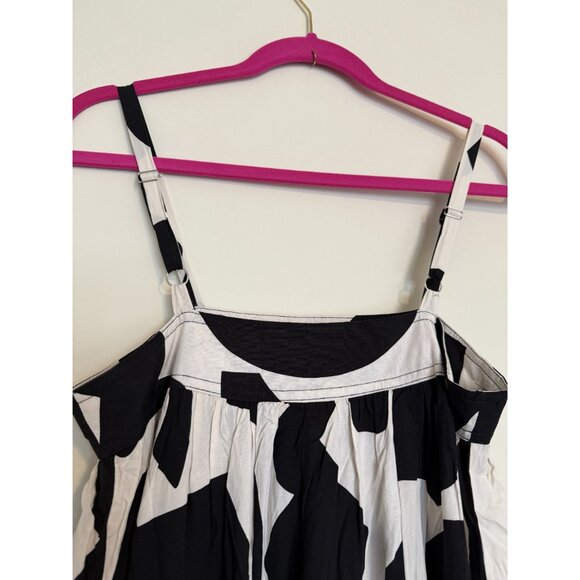 Anthropologie Abel The Label Abstract Print flowy maxi Dress in Black size XS - Picture 5 of 7